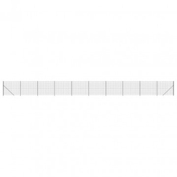 Gard plasă de sârmă cu bordură, antracit, 1,6x25 m - Img 2