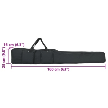 Geantă pentru undiță, negru, 160 cm, țesătură oxford - Img 6