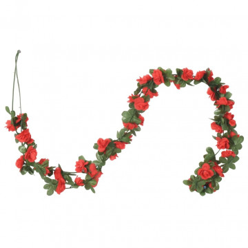 Ghirlande de flori artificiale, 6 buc. roșu de primăvară 250 cm - Img 3