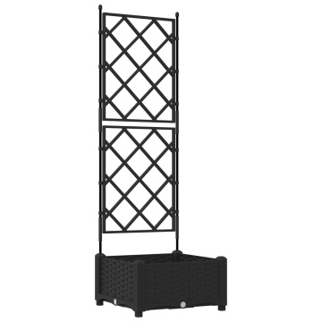 Ghiveci Grădină cu Grătar Negru 40x40x125.5 cm - Img 2