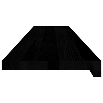 Glafuri 2 buc maro închis 120x30x2 cm lemn masiv de stejar - Img 8