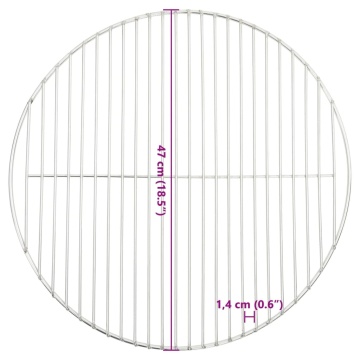 Grill pentru grătar rotund, Ø47 cm, oțel inoxidabil 304 - Img 5