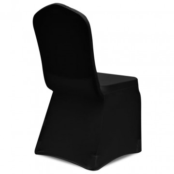 Husă de scaun elastică, 6 buc., negru - Img 7