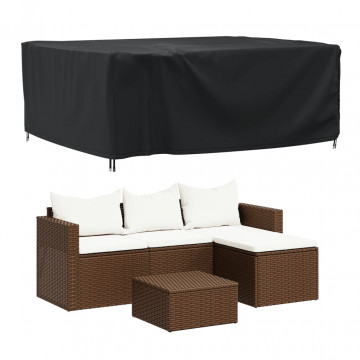 Husă mobilier de grădină negru 200x160x70 cm impermeabilă 420D - Img 1