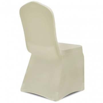 Huse elastice pentru scaun, 100 buc., crem - Img 3
