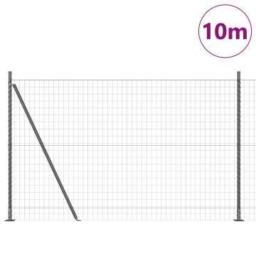 Împrejmuirea Euro cu 7 stâlpi flanșați 1.6x10 m din oțel zincat - Img 3