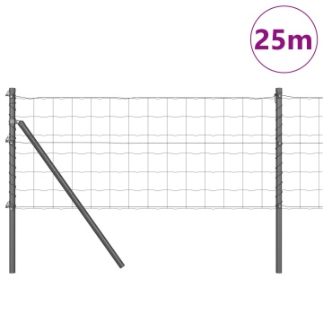 Împrejmuirea Euro Set de 2 Gri Metal 25 x 0.8 m Durabil - Img 3