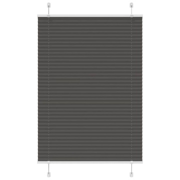 Jaluză plisată negru 85x150 cm Lățime țesătură 84,4cm poliester - Img 1