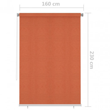 Jaluzea tip rulou de exterior, portocaliu, 160x230 cm - Img 5