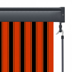 Jaluzea tip rulou de exterior, portocaliu și maro, 80 x 250 cm - Img 5