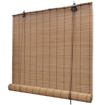 Jaluzea tip rulou, maro, 150 x 160 cm, bambus - Img 2