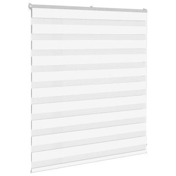Jaluzea tip zebra alb lățime țesătură 115,9 cm poliester - Img 3
