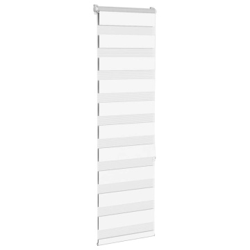 Jaluzea tip zebra alb lățime țesătură 35,9 cm poliester - Img 3