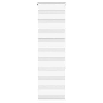 Jaluzea tip zebra alb lățime țesătură 40,9 cm poliester - Img 1