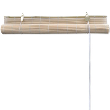 Jaluzele din bambus natural tip rulou, 2 buc., 120 x 160 cm - Img 5