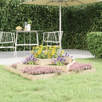 Jardinieră, 112x112x27 cm, lemn masiv de pin - Img 1