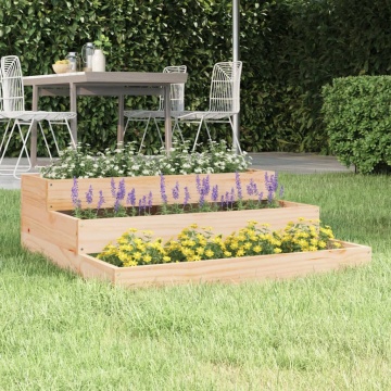 Jardinieră, 78x78x27 cm, lemn masiv de pin - Img 1
