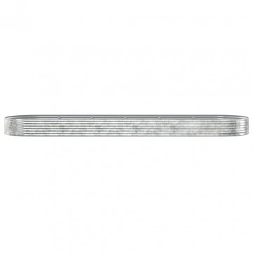 Jardinieră argintiu 523x140x36 cm oțel vopsit electrostatic - Img 3