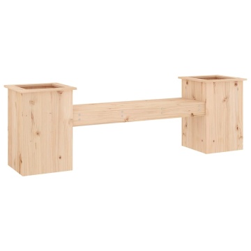 Jardinieră bancă, 184,5x39,5x56,5 cm, lemn masiv de pin - Img 2