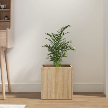 Jardinieră cutie, stejar sonoma, 40x40x40 cm, lemn compozit - Img 3