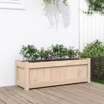 Jardinieră de grădină, 90x31x31 cm, lemn masiv de pin - Img 1