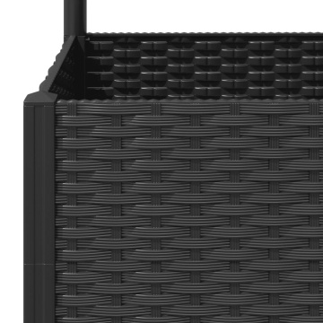 Jardinieră de grădină cu spalier negru, 80x40x136 cm, PP - Img 6