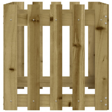 Jardinieră grădină design gard 50x50x50cm lemn de pin impregnat - Img 8