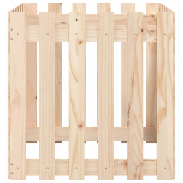 Jardinieră grădină design gard, 60x60x60 cm, lemn masiv de pin - Img 8