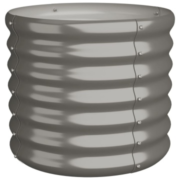 Jardinieră grădină gri 40x40x36 cm oțel vopsit electrostatic - Img 2