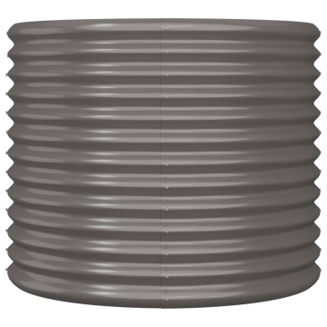 Jardinieră grădină gri 80x80x68 cm oțel vopsit electrostatic - Img 3