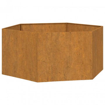 Jardinieră, ruginiu, 90x90x45 cm, oțel corten - Img 1
