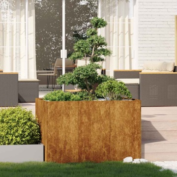 Jardinieră Rusty 120x80x80 cm Oțel pentru intemperii - Img 3