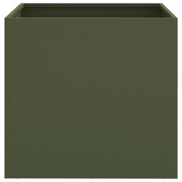 Jardinieră, verde măsliniu, 49x47x46 cm, oțel laminat la rece - Img 8
