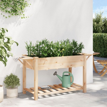 Jardiniere cu Rafturi 155x59x76 cm Lemn masiv de pin - Img 4