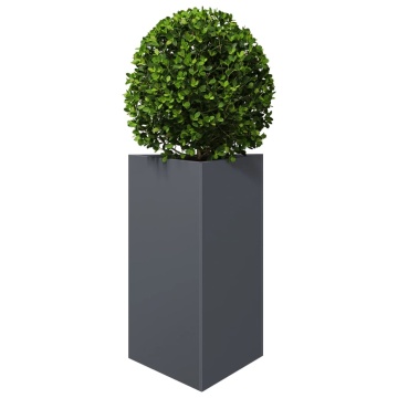 Jardiniere grădină, 2 buc. antracit 50x43x75 cm oțel triunghi - Img 4