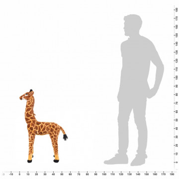 Jucărie de pluș girafă în picioare, maro și galben, XXL - Img 3