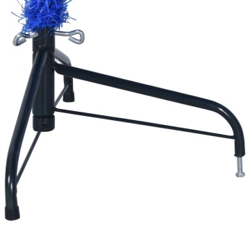Jumătate brad de Crăciun artificial suport, albastru 240 cm PVC - Img 6