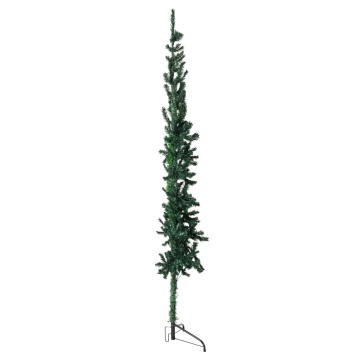 Jumătate brad de Crăciun subțire cu suport, verde, 120 cm - Img 4