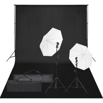 Kit studio foto cu set de lumină și fundal - Img 1