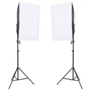Kit studio foto cu set de lumină și fundal - Img 2