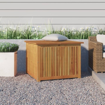 Ladă depozitare pentru grădină 75x75x58 cm lemn masiv acacia - Img 1
