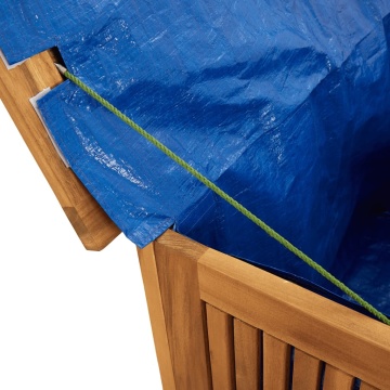 Ladă depozitare pentru grădină 75x75x58 cm lemn masiv acacia - Img 5