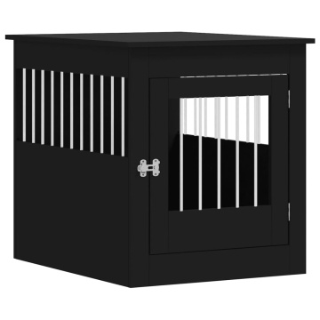 Ladă pentru câini, negru, 64,5x80x71 cm, lemn compozit - Img 2