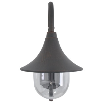 Lampă de perete de grădină E27, bronz, 42 cm, aluminiu - Img 2