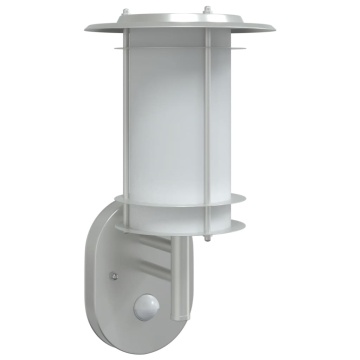 Lampă de perete exterior cu senzor, argintiu, oțel inoxidabil - Img 2