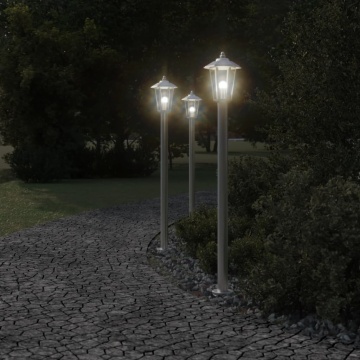 Lampă exterioară de podea, argintiu, 120 cm, oțel inoxidabil - Img 3