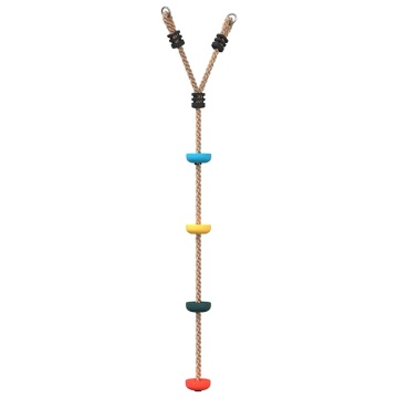Leagăn cu funie și disc pentru copii, cu 4 trepte, multicolor - Img 2