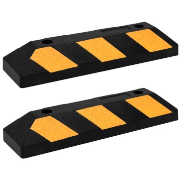 Limitatoare parcare reflectorizante 2 buc. 56x15x10 cm cauciuc - Img 2