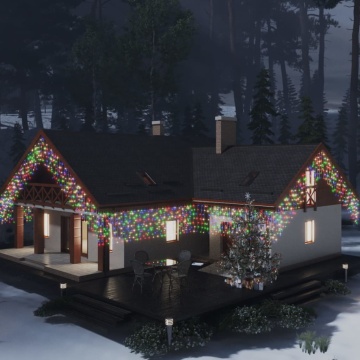 Lumini de perdea tip gheață 400 LED-uri colorate 8 funcții 10 m - Img 1