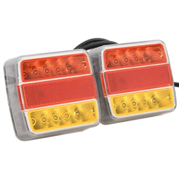 Lumini pentru remorcă, 2 buc., roșu, 10,5x7,5x10 cm bec LED 12V - Img 2